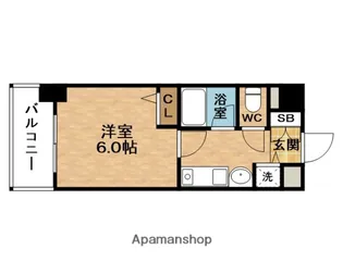 シャンティ千歳【8階】の間取り