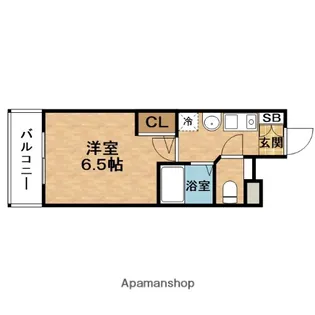 ESLEAD(エスリード)東天満第2【8階】の間取り