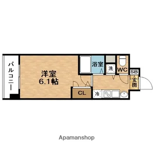 プレサンス天満橋アンジェ【7階】の間取り