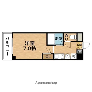 ESLEAD(エスリード)南森町駅前【3階】の間取り