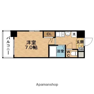 ESLEAD(エスリード)南森町駅前【4階】の間取り