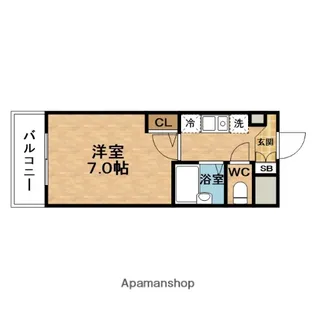 ラナップスクエア南森町【6階】の間取り