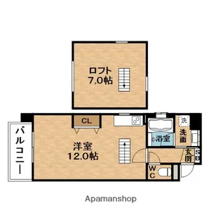 ZEUS梅田AQUA(ゼウス)【7階】の間取り