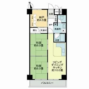 ライオンズマンション第6江坂【0906号室】の間取り
