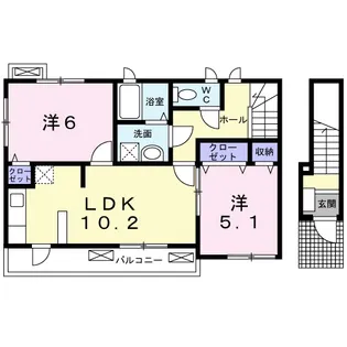 CALM PROMENADO【2階】の間取り
