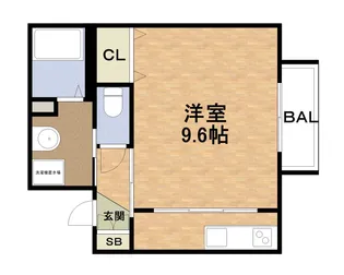 シャーメゾン城東【1階】の間取り