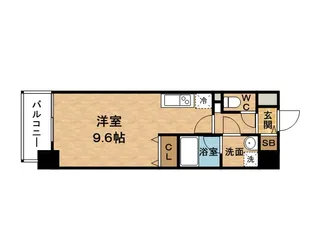 コンフォリア京町堀【1504号室】の間取り