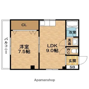 コーポ阪神【3階】の間取り