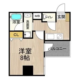 ディオレクレスト東心斎橋【4階】の間取り