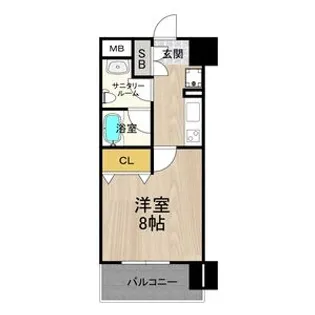 ディオレクレスト東心斎橋【8階】の間取り