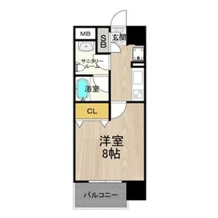 ディオレクレスト東心斎橋【3階】の間取り