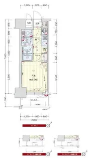 プレサンスOSAKA DOMECITYワンダー【2階】の間取り
