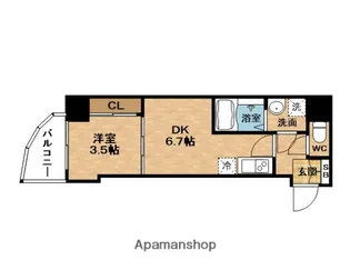 SERENITE梅田EST(セレニテ)【2階】の間取り