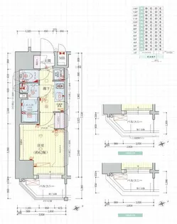 プレサンス北堀江【0801号室】の間取り