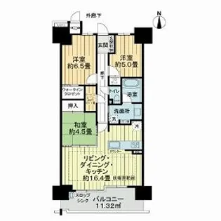 ミリカ・テラス2街区【11階】の間取り