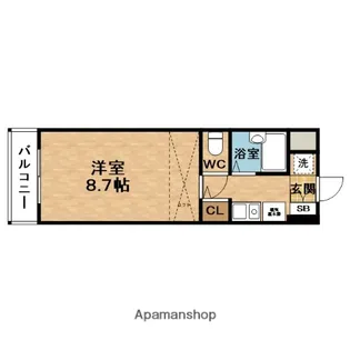 1Kの間取り画像