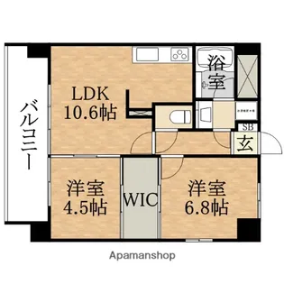 ブリエ ウメキタ【7階】の間取り