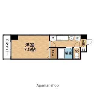 梅田エクセルハイツ【7階】の間取り