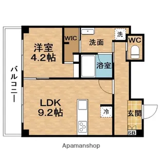 おおきに北梅田サニーアパートメント【3階】の間取り