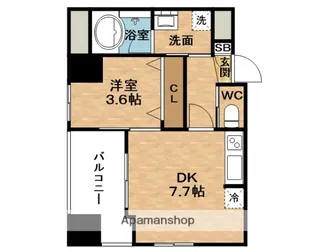 ノルデンタワー南森町プレミアム【3階】の間取り