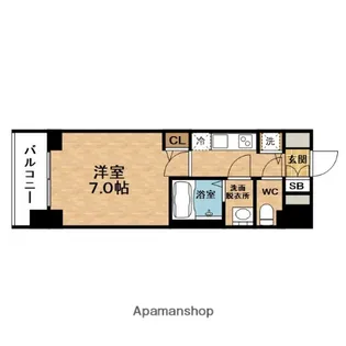 プレサンス南森町ライズ【7階】の間取り