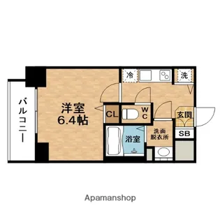 プレサンス南森町ライズ【6階】の間取り