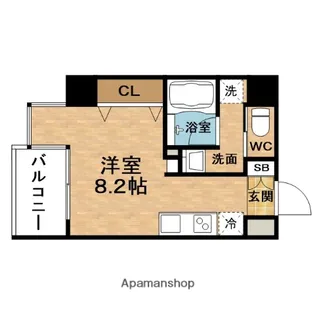 サンネクテール天満橋【5階】の間取り