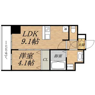 プレサンス松屋町グレース【7階】の間取り
