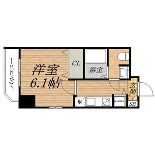 プレサンス松屋町グレース【0809号室】の間取り