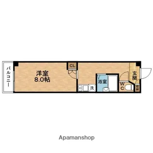 プレステル福島【9階】の間取り