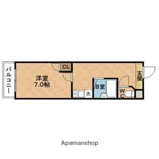 プレステル福島【7階】の間取り