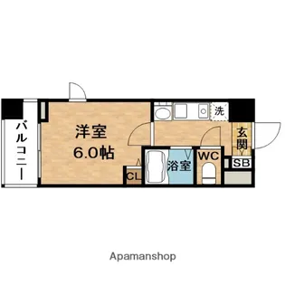 1Kの間取り画像