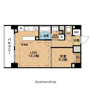 プランドール・堂島【11階】の間取り
