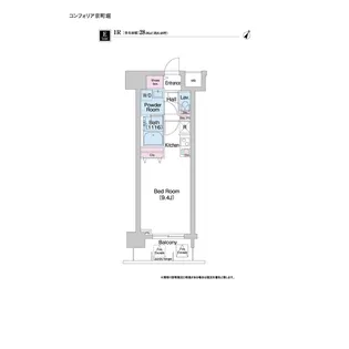 コンフォリア京町堀【0505号室】の間取り