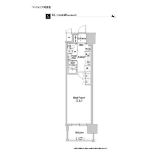コンフォリア阿波座【0204号室】の間取り