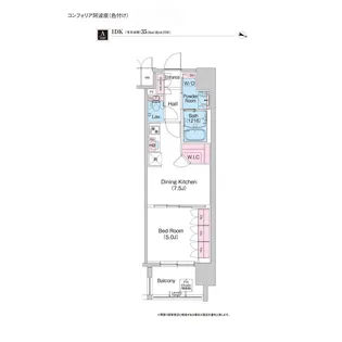 コンフォリア阿波座【0506号室】の間取り