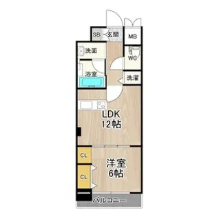 ジューム南船場【5階】の間取り