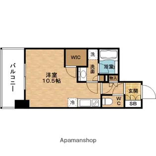 ザ・パークハビオ堂島【4階】の間取り