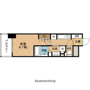 ザ・パークハビオ堂島【8階】の間取り