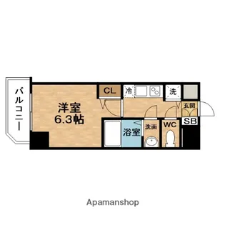 PRESSANCE扇町駅前【6階】の間取り