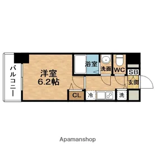 プレサンス扇町駅前【2階】の間取り