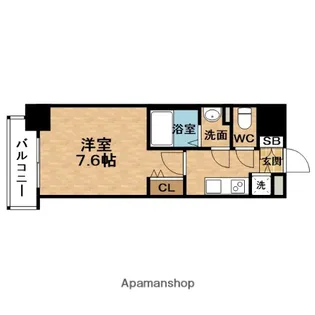 Luxe天神橋【5階】の間取り