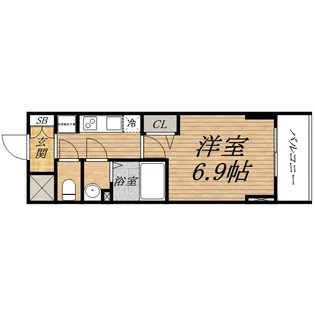 プレサンス堺筋本町駅前シェル【5階】の間取り