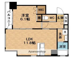 KONA天神橋【8階】の間取り
