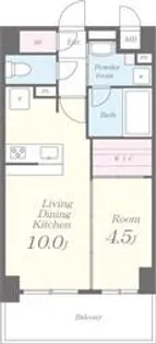 フランディル・オーラ江坂【1階】の間取り