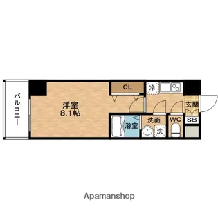 セオリー梅田ドムス【4階】の間取り