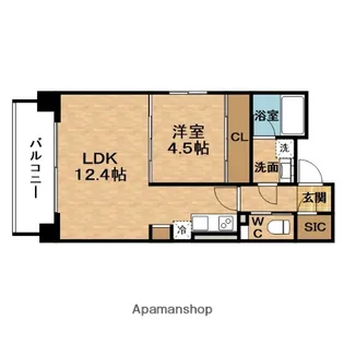 ネットフローラ天満橋【2階】の間取り