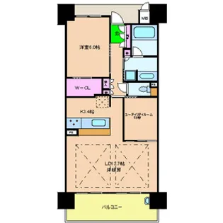 ブランズ桜ノ宮【8階】の間取り