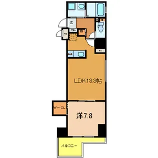 パウゼ堺筋【14階】の間取り