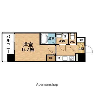 ESLEAD(エスリード)梅田グレイス【2階】の間取り
